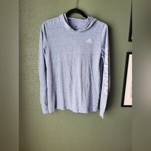 adidas Light Blue Men's Lightweight Long Sleeve Hoodie